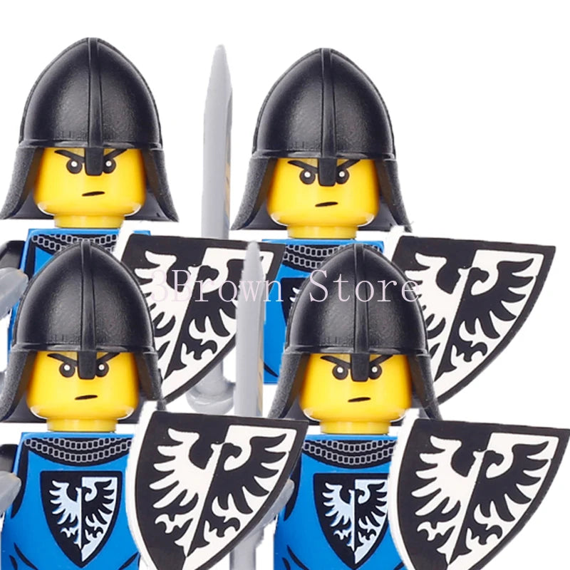 MOC Medieval Building Blocks Castle Knight Western Cowboy Historical Army Cavalry Horse Soldier Gun Kid Toy Gift Brick DIY S040