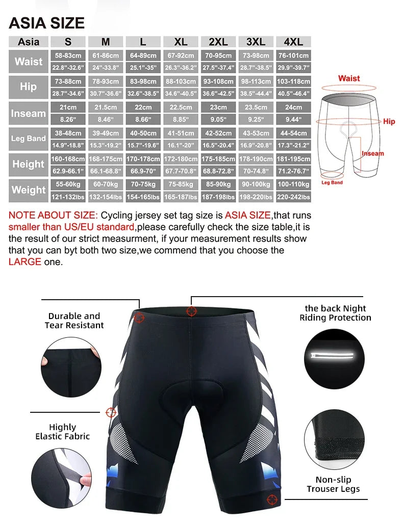 Cycling Pants Man MTB Cyklopedia Shorts Professional Sports Gel Lycra Summer Bicycle Clothing Maillot Bike Accessories