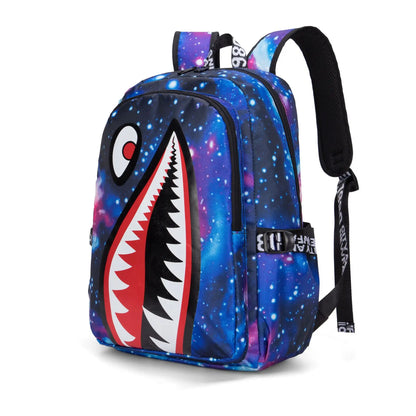 Camo Bookbag for Middle Shark Backpack Boys for Kids School Bags Travel Back Pack