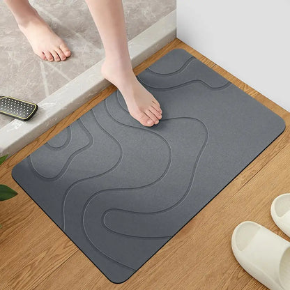 Alfombra de baño de piedra de diatomita de secado rápido, alfombra de ducha con absorción de agua, alfombra de ducha de piedra de diatomita de secado rápido, alfombras de entrada para interiores