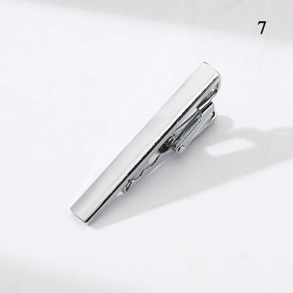 New Metal Silver Color Tie Clip For Men Wedding Necktie Tie Clasp Clip Gentleman Ties Bar Crystal Tie Pin For Men's Accessories