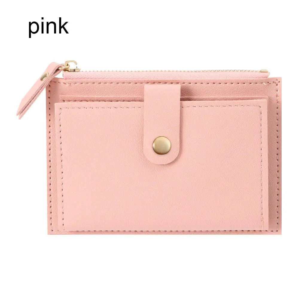 Cute Fashion PU Leather Mini Coin Purse Women Solid Color Credit Card Holder Bags Small Wallet Money Bag Purse Card Holder