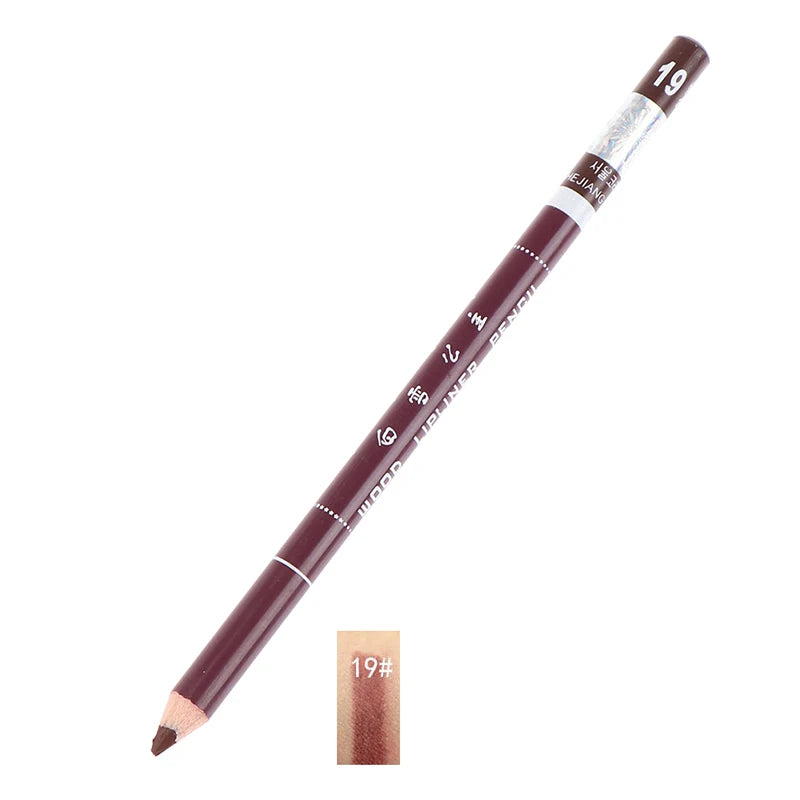 Professional Wood Lip liner Waterproof Lady Charming Lip Liner Soft Pencil Makeup Women's Long Lasting Cosmetic Tool 28Color