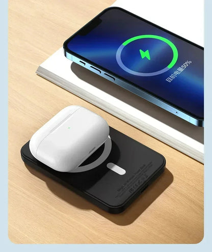 Portable Magnetic Auxiliary Spare External Magnetic Battery Pack Power Bank Wireless Charger For iphone 13 14 15 16 Power bank