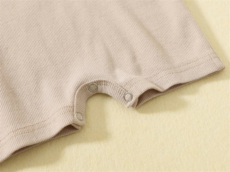 Pelele de verano para bebé, pijama fino de manga corta, mono acanalado, ropa de punto elástica, mono para niña
