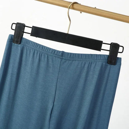 XL a 8XL verão modal leggings bezerro comprimento cintura alta tamanho grande estiramento casual emagrecimento básico calças curtas calças de dormir