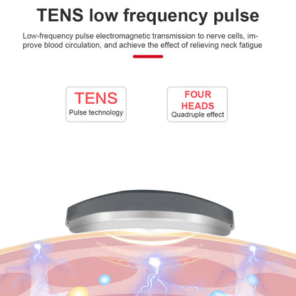 Electric Neck and Shoulder Pulse Massager 6 mode 9 levels Adjustable Heat Cervical Vertebra Relax Pain Relief Kneading Machine