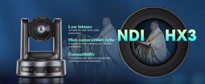 4K/1080P SDI NDI PTZ Camera 10X/20X Optical Zoom, HDMI/USB/POE | IP Live Streaming Camera for Church/Meeting/Broadcast (Youtube)