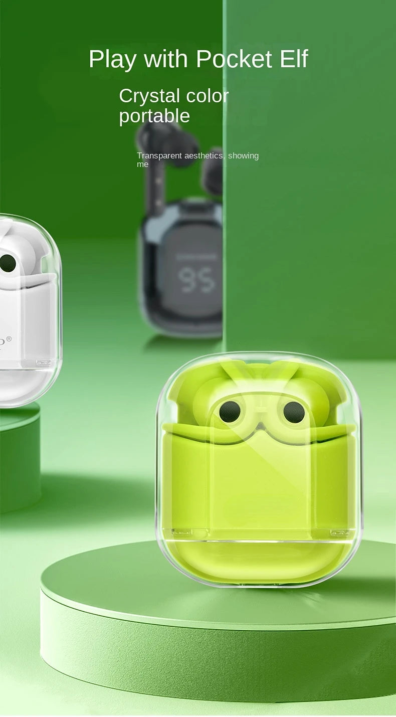 Auriculares inalámbricos TWS con Bluetooth 5.3, auriculares deportivos para juegos, reducción de ruido, graves, control táctil para todos los teléfonos.