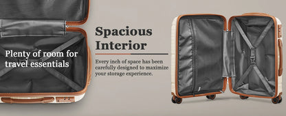 PP Hard Shell Lightweight Durable Luggage Sets, Travel Suitcase with Duffel Bag and Toiletry Bag, TSA Lock, Spinner Wheels