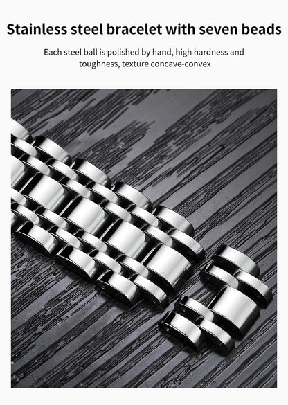 PLAYBOY Best Selling Fashion Luxury Quartz Watch for Men Original Stainless Steel Multifunction Waterproof Men's Wrist Watches
