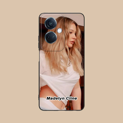 Madelyn Cline Mobile Cell Phone Case for OPPO Find X5 X3 X2 A93 Reno 8 7 Pro A74 A72 A53 Black Soft Phone Cover Shell