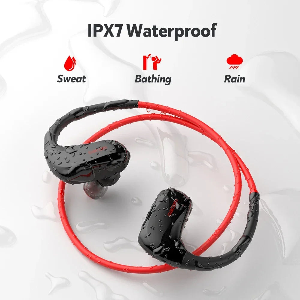 Auriculares inalámbricos DACOM, deportivos, Bluetooth, IPX7, resistentes al agua, 20 horas de reproducción para correr, auriculares inalámbricos AAC.