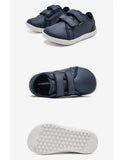 HOBIBEAR Kids Barefoot Shoes Little/Big Kid Wide Toe Minimalist Sneakers Lightweight Hook and Loop Artificial Leather Shoes