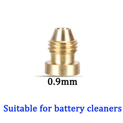 Boquilla de repuesto de latón para cañón de espuma de nieve con núcleo de cobre de 0,9 mm a 1,4 mm, rosca para pistola pulverizadora de espuma de alta presión.