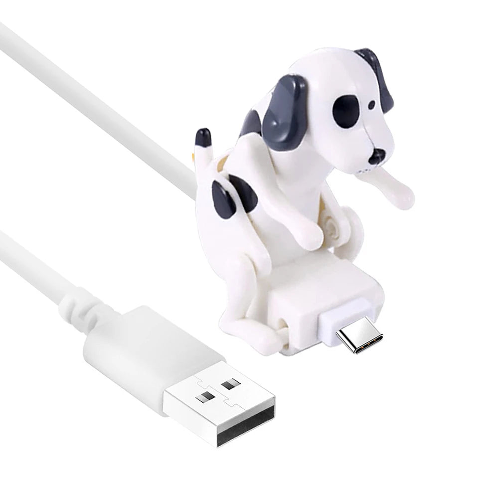 Funny Dog Fast Charger Cable Data Cable For iPhone IOS Android Type-C Mobile Phone Charging Line Prank Gifts Phone Accessories ﻿