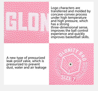 Women's Basketball Size 5,6,7 Pink Official Competition Child Basketball Indoor Outdoor Standard Ball PU Non-slip Wear-resistant