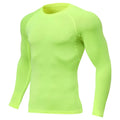 Men Long Sleeve Slim Tops Sports T-shirts Gym Fitness Compression T-shirt Running Shirt Football Outdoor Jogging Tight Quick Dry 