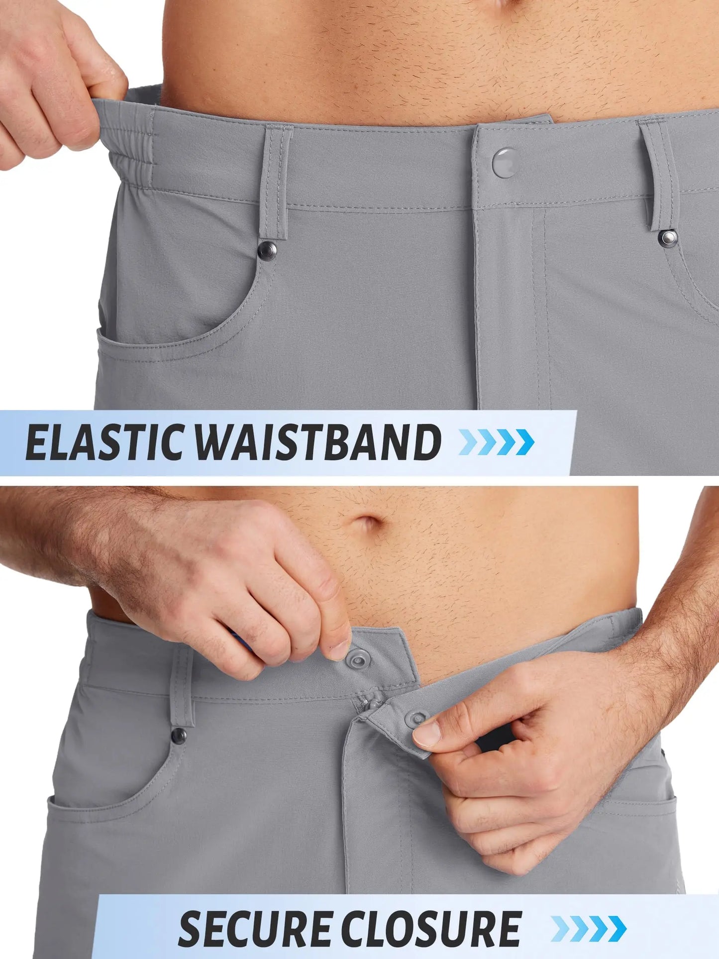 TACVASEN Quick Dry Cargo Shorts Mens Lightweight Work Cargo Shorts Multi Pockets Waterproof Outdoor Hiking Fishing Shorts Male