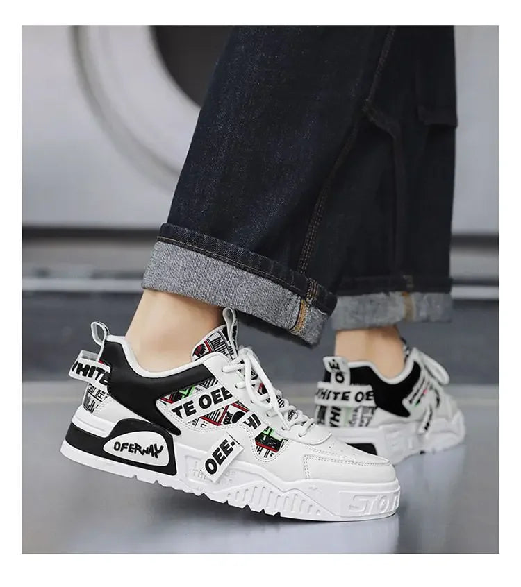 Casual Fashion Leather Sneakers New Skateboard Men's Shoes Outdoor Running Sports Shoes Hiking Tennis Platform Luxury Footwear
