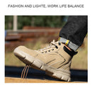 Steel Toe Boots for Men Lightweight Slip Resistant Construction Work Boots Indestructible Men's Safety Shoes Outdoor Boots