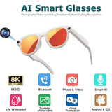 Lenovo 8K 2400W Smart AI Glasses Photo Video HD Shooting Camera Voice Call Translation Bluetooth Women Men Motorcycle Glasses