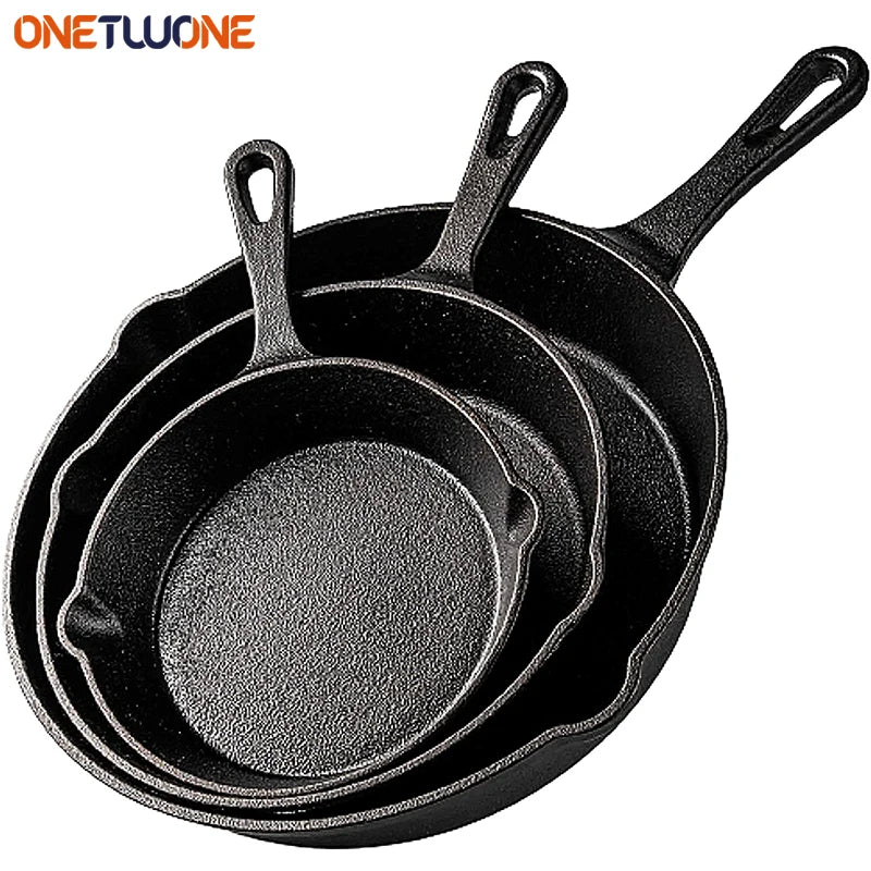 14/16/20cm Cast Iron Frying Pan,Non-stick Skillet Kitchen Fry Pot,Breakfast Pan Omelette  pancake pan,Induction Cooking Cookware