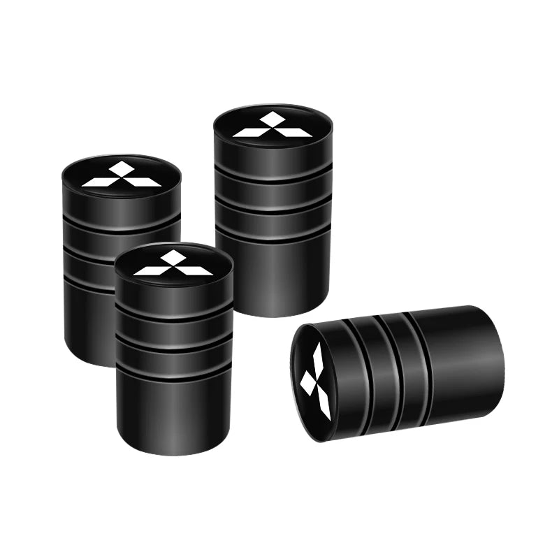 4 tapas de válvula de neumático de coche, cubiertas de metal para rueda, accesorios para Mitsubishi Eclipse Lancer Pajero ASX Colt I200 Space Delica Ex