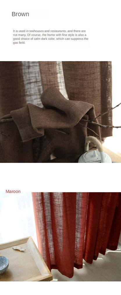 Japanese cotton linen sheer curtains for bedroom living room curtains for study curtain living room set plan curtain tulle