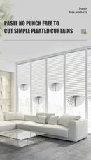 Self-Adhesive Pleated Blind High Shading Non-Woven Window Shade Bathroom Kitchen Balcony Zebra Blackout Curtain