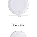 1pc Dish And Plates Bone china Dinner Set China Health Tableware White Ceramic Fruit tray  Soup plate Bowl Dish Gift Porcelain