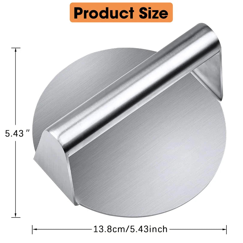 Aço inoxidável smash hambúrguer imprensa hambúrguer patins carne masher circular imprensa de carne molde para deli carnes acessórios de cozinha