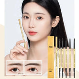 Natural Eyebrow Pencil 5 Colors Brown Double Head Long Lasting Waterproof Ultra Fine Eye Brow Pen Luxury Gold Cosmetic