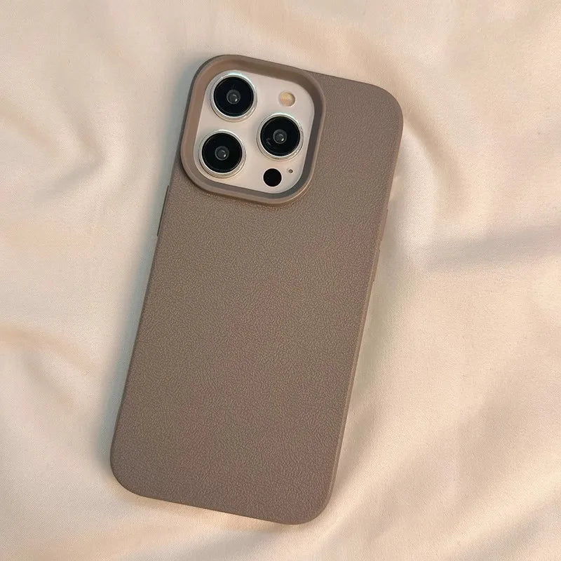 Soft Candy Color Lichee Pattern Silicone Phone Case For iPhone 11 12 13 14 15 16 ProMax Plus 16E X XS XR Shockproof Bumper Cover