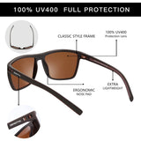 ZENOTTIC Polarized Sunglasses for Men Shades Lightweight TR90 Frame UV400 Protection Square Outdoor Travel Driving Sun Glasses