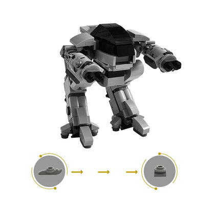 Gobricks UCS Scale ED-209 Robot Model Executing robot mechanical war police Enforcement Series 209 MOC Building Block Gift
