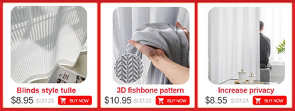 Broad Striped Sheer Curtains for Bedroom Living Room Beige Tulle Curtains for the Room Kitchen Window Treatments Drapes