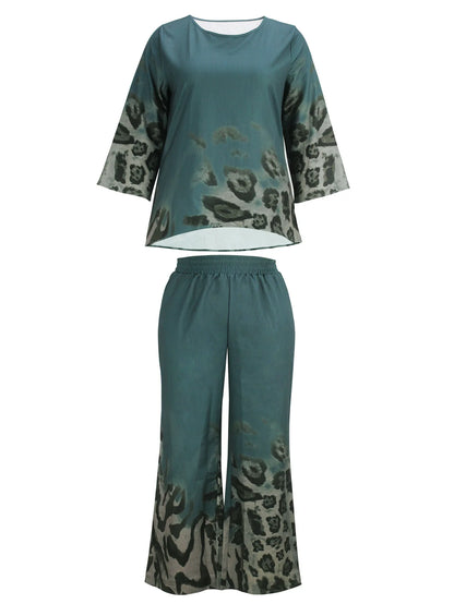 2 Piece Women Sets 2025 New Arrival Plus Size Autumn Winter Matching Sets Top And Pants Suits Outfits Oversized Clothing