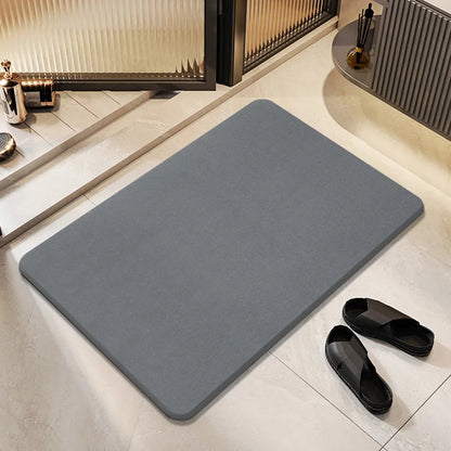 Alfombra de piedra de diatomeas, absorbente, antideslizante, de secado rápido, para ducha.