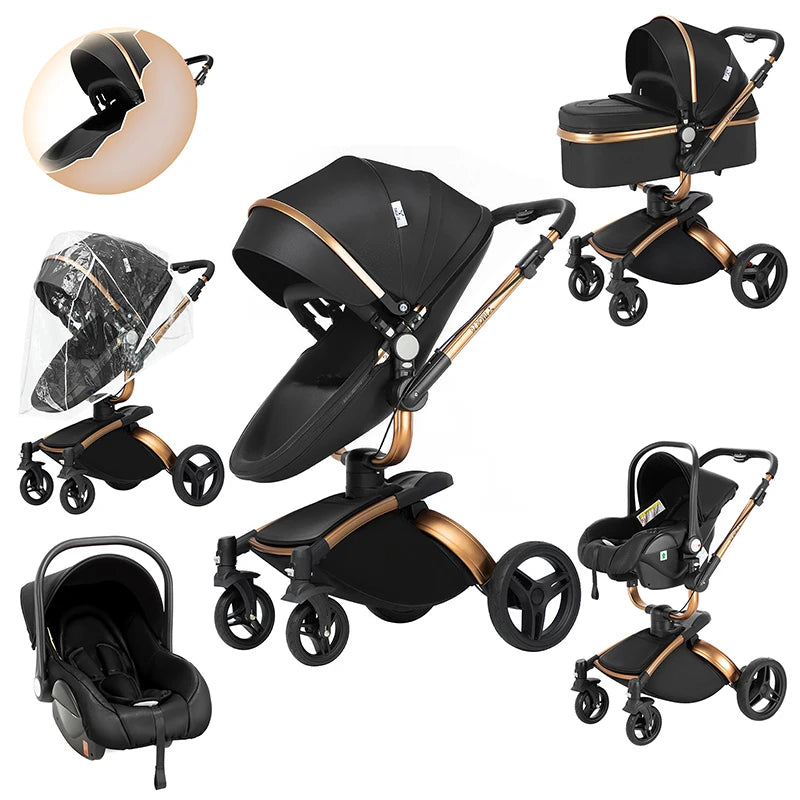 Cochecitos 3 en 1, cochecito de bebé, asiento de coche, cochecito de viaje, cochecito para recién nacidos, paisaje alto, artículos para madres, niños y bebés.