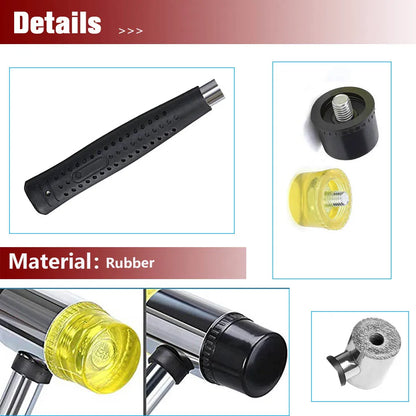 25mm Double Face Soft Tap Rubber Hammer for Multifunctional Hand Tool Hard Plastic and Non Slip Plastic Mini Hammer