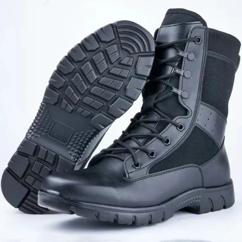 Summer Breathable Tactical boots Mesh Boot Waterproof Soft Shoe Wear-resistant Combat boot anti-skid Outdoor Hiking Walking Boot
