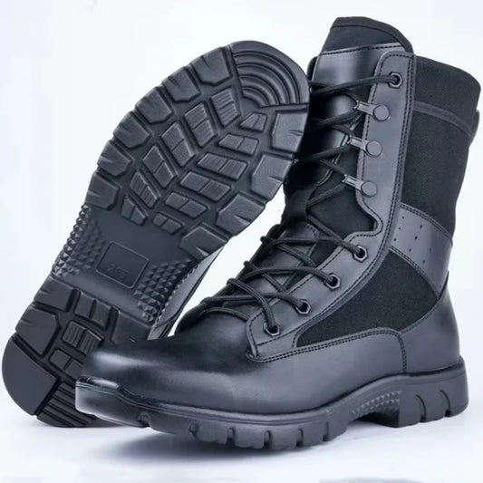 Summer Breathable Tactical boots Mesh Boot Waterproof Soft Shoe Wear-resistant Combat boot anti-skid Outdoor Hiking Walking Boot