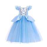 Elsa Anna Kid Princess Girls Dress Rapunzal  Kids Cosplay Halloween Vestidos Children Costume Birthday Party Dress