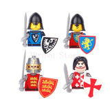 MOC Medieval Building Blocks Castle Knight Western Cowboy Historical Army Cavalry Horse Soldier Gun Kid Toy Gift Brick DIY S040