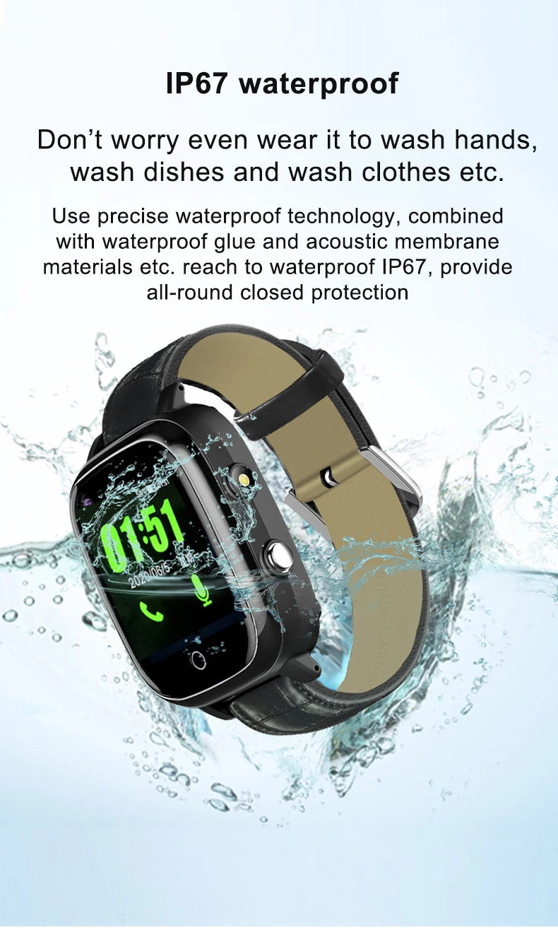 Smart Watch for Elderly Fall Detection GPS Positioning 4G SIM Card SOS Phone Call Heart Rate T