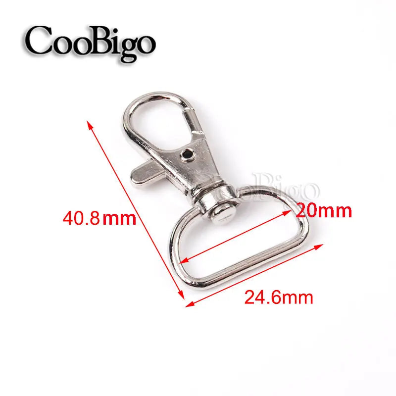 5/16"~1-1/4" Snap Hook Buckle Metal Swivel Lobster Clasp Snap Clip Hook Carabiner for Keychain Key Fob Chain Ring Bag Hardware