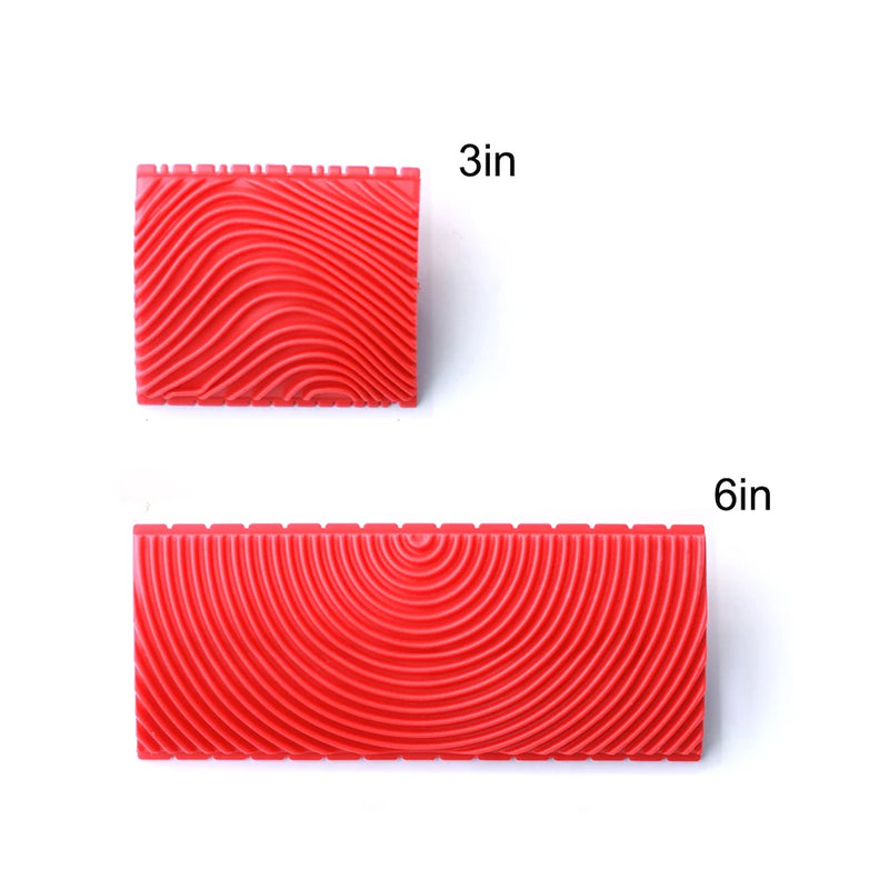 Wood Graining Tool Set Fake Wood Grain Roller Painting with Hand DIY Rubber Graining Tool for Wall Room Art Paint Decoration