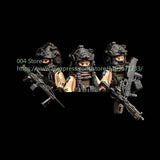 Military Special Forces Action Figure Building Blocks Ghillie Suit Weapons Sniper SWAT Ghost KSK Police Bandit Boy Toy Gift F029
