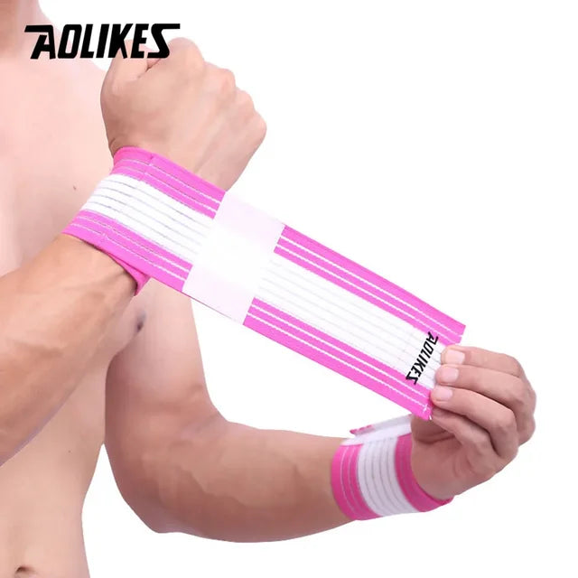 AOLIKES-algodão elástico do pulso atadura, mão esporte pulseira, ginásio suporte, wrap cinta de pulso, túnel do carpo, 1pc